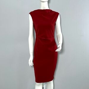 Zara Burgundy Sleeveless Bodycon Dress. S